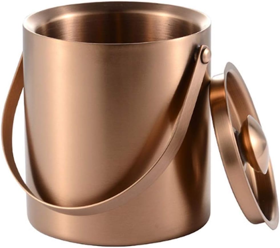 Exclusive Insulated Ice Bucket - Well Made Double-Wall Champagne Keeps Longer Stainless Steel
