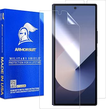 ArmorSuit 2 Pack for Samsung Galaxy Z Fold 6 Screen Protector Front Display Case Friendly MilitaryShield HD Clear Film - Made in USA