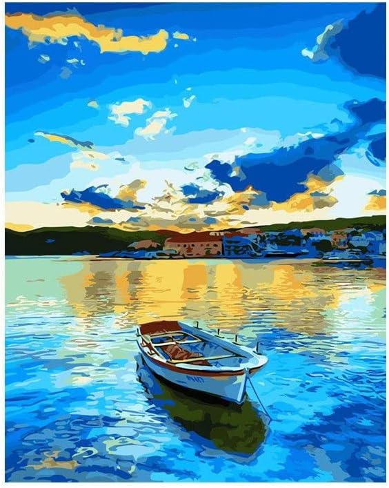 CRAFTMATE DIY Framed Paint by Numbers Canvas Art and Craft Kit for Adults and Kids | Acrylic Painting Hobby Kit | 16 inch x 12 inch