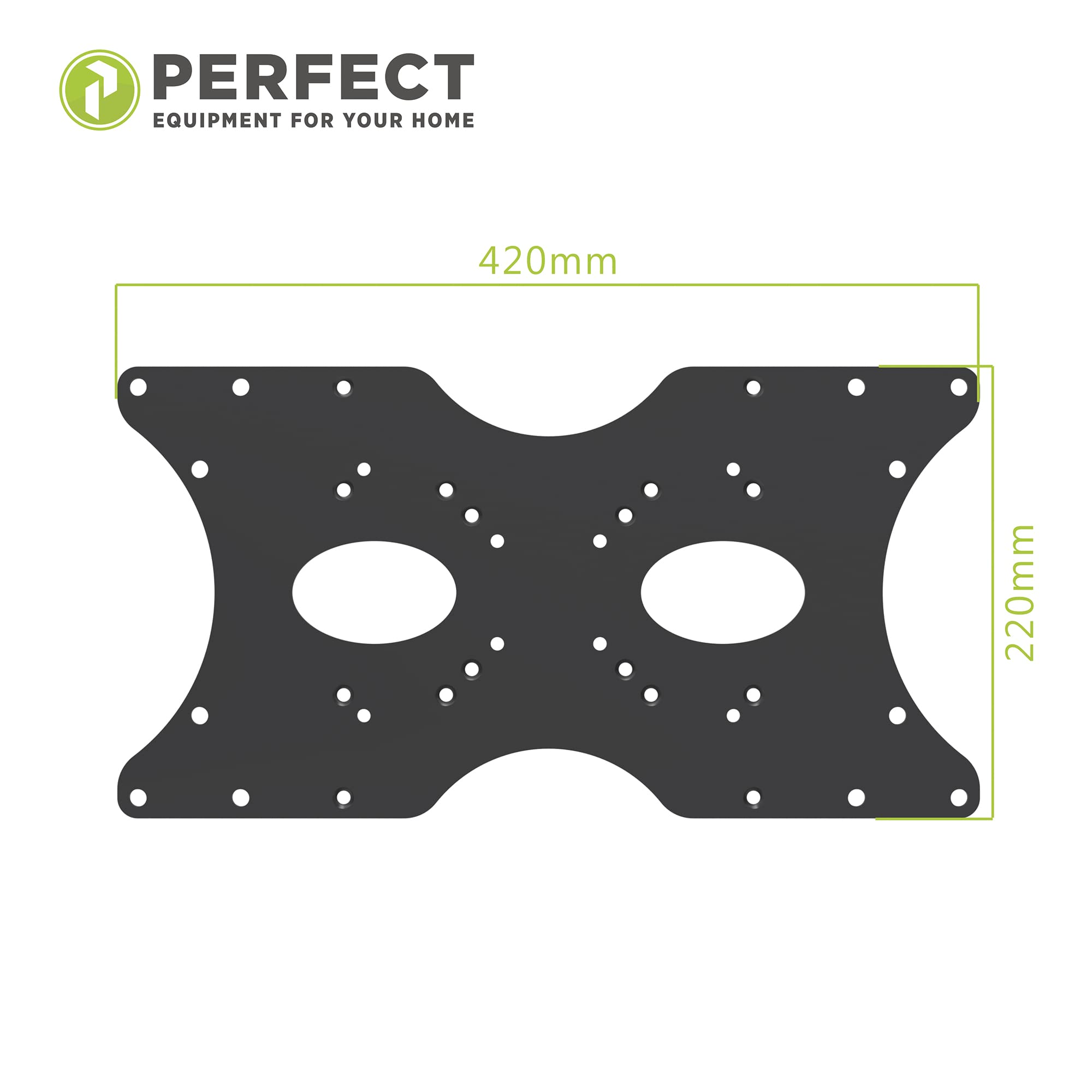 Perfect Universal VESA Adaptor VESA 50 x 50 to 400 x 200 1 Piece Black, VESA:400x200 - Image 4