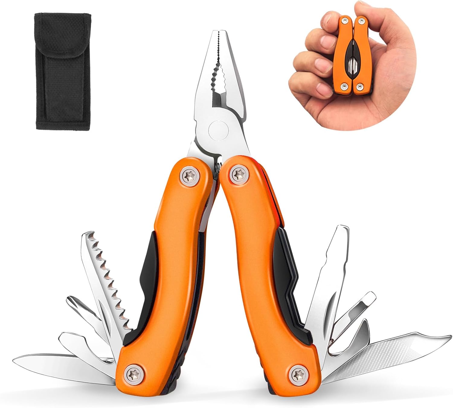 14-in-1 Multitool Pliers, Portable MINI Multitool Pliers Pocket Knife Gifts for Men on Father’s Day Christmas, (EDC) Pocket Multi Tools for Outdoor, Garden, Camping, Hiking, Everyday Carry 14-in-1 Multitool Pliers, Portable MINI Multitool Pliers Pocket Knife Gifts for Men on Father’s Day Christmas, (EDC) Pocket Multi Tools for Outdoor, Garden, Camping, Hiking, Everyday Carry