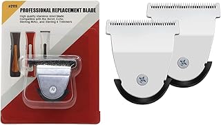 Mag Timmer Blade Replacement 2111 Blades Compatible with Wahl Sterling Mag Trimmers Blades,Fits Sterling Mag Trimmer 8841/8143 /8700/8779 and Beret 8841 Trimmer (Silver/2Pack)