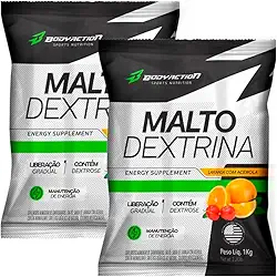 Kit 2x Maltodextrina 1kg Laranja com acerola - BODYACTION