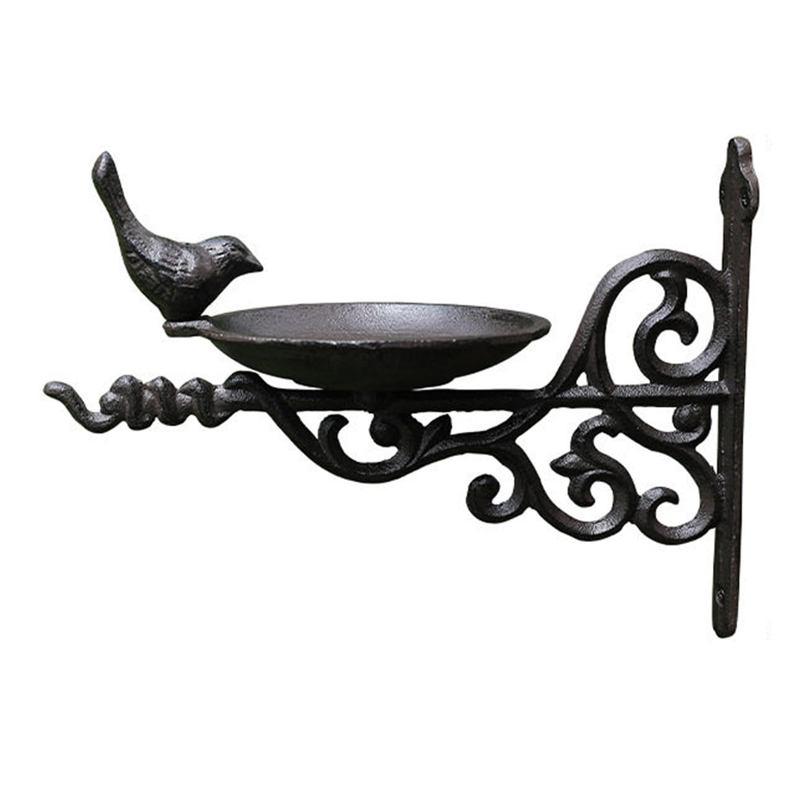 Comedero Metálico para Pájaros, Comedero Pajaros Exterior, Estilo Retro, Resistente al Viento y la Lluvia, Ideal para Patios y Jardines(A)