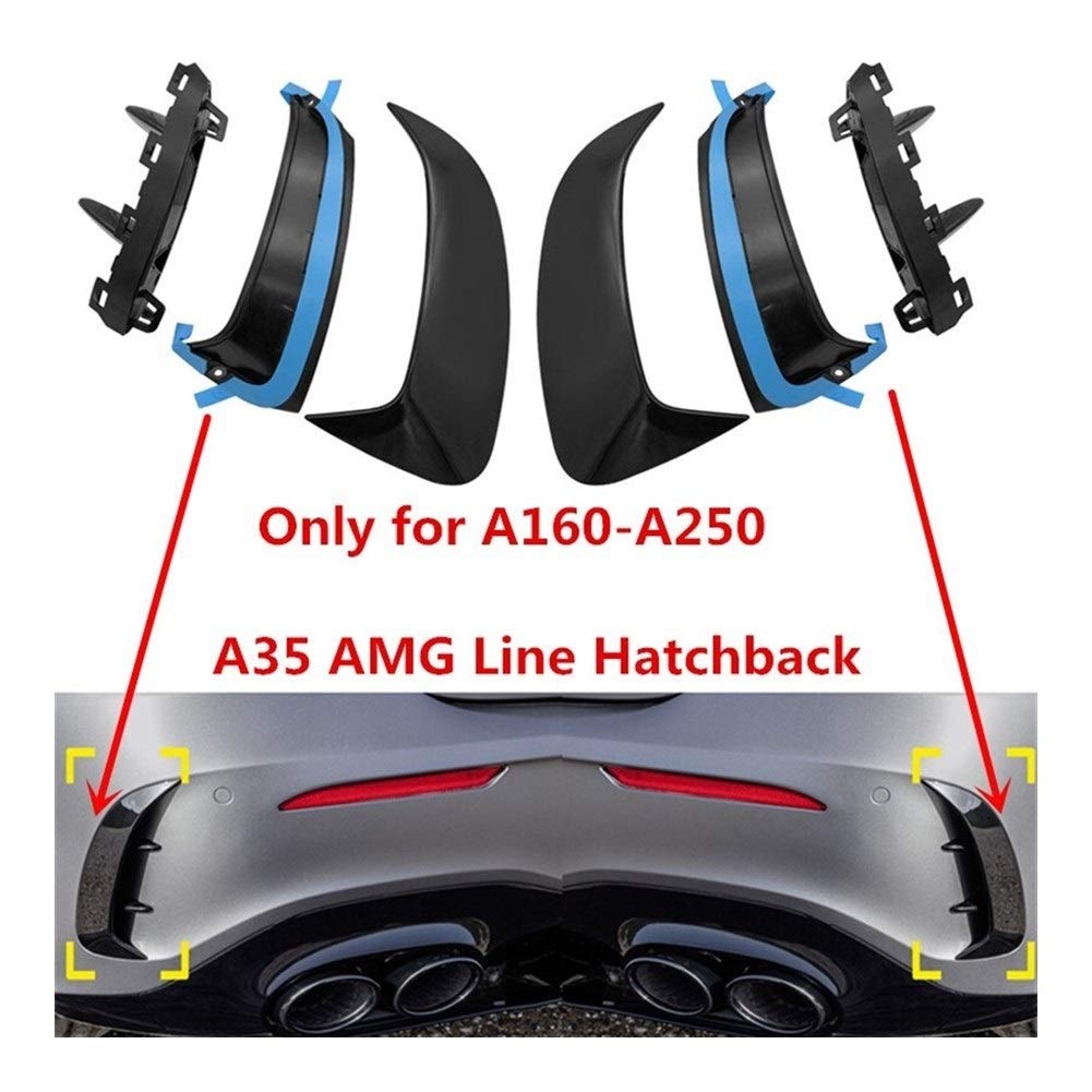 Tylny zderzak Spoiler Canards Splitters, dla Mercedes-Benz, W177 AMG Line Hatchback A180 A200 A220 A160 A250 A35 2019