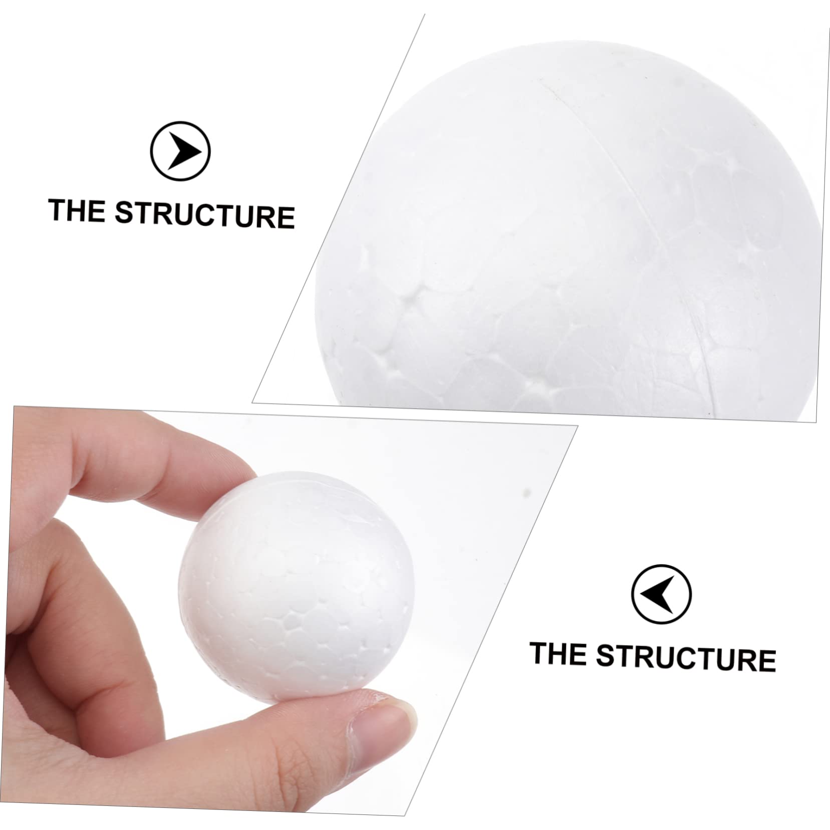 Homoyoyo Lot De 5 Boules En Polystyrène Lisses Blanches 12 CM Légères