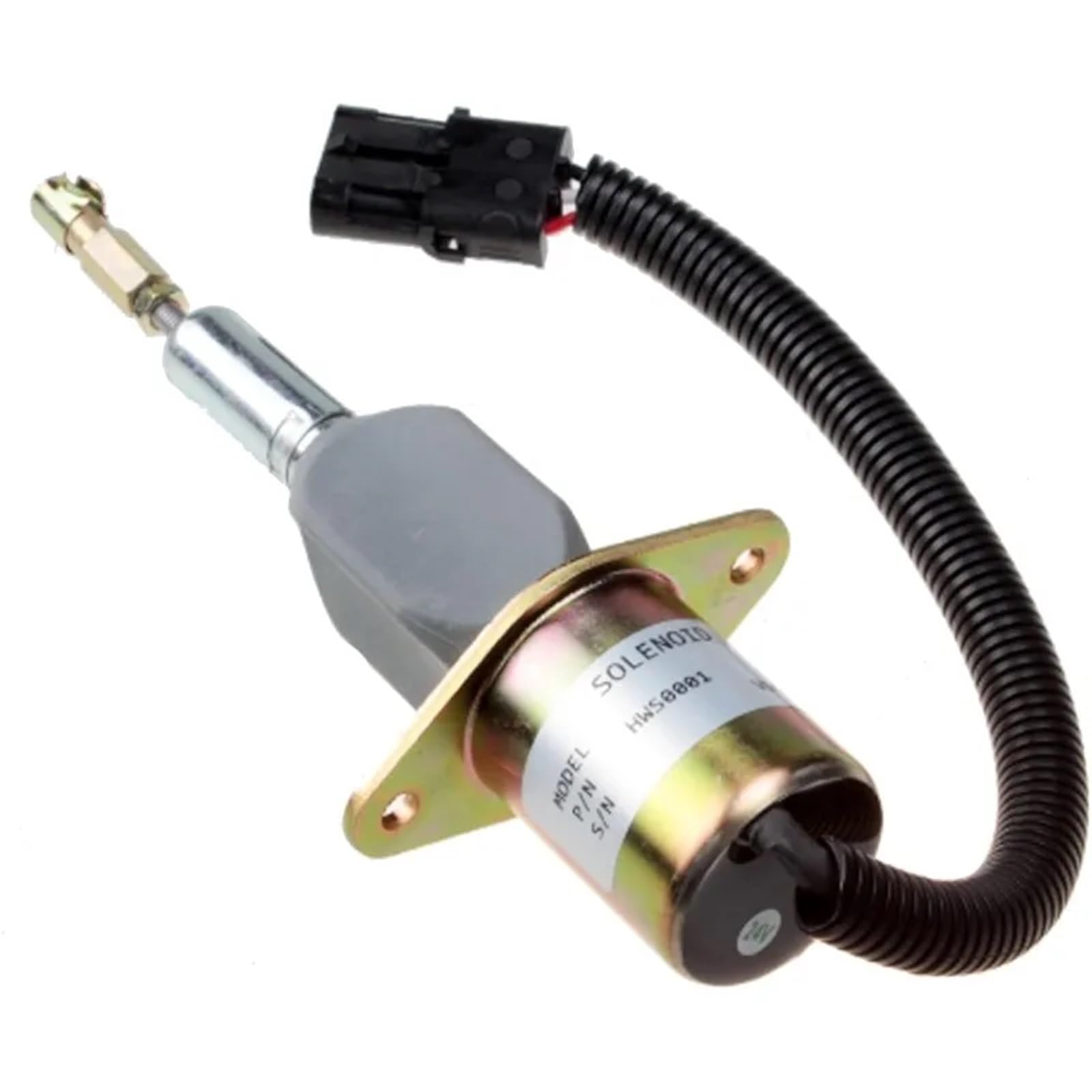 Solenoide de corte de combustible Solenoide de corte de combustible de 24 V 3928161 SA-4293-24. Compatible con Cummins 6CT de 8,3 L. Compatible con excavadoras Komatsu PC360-7 PC300-7.
