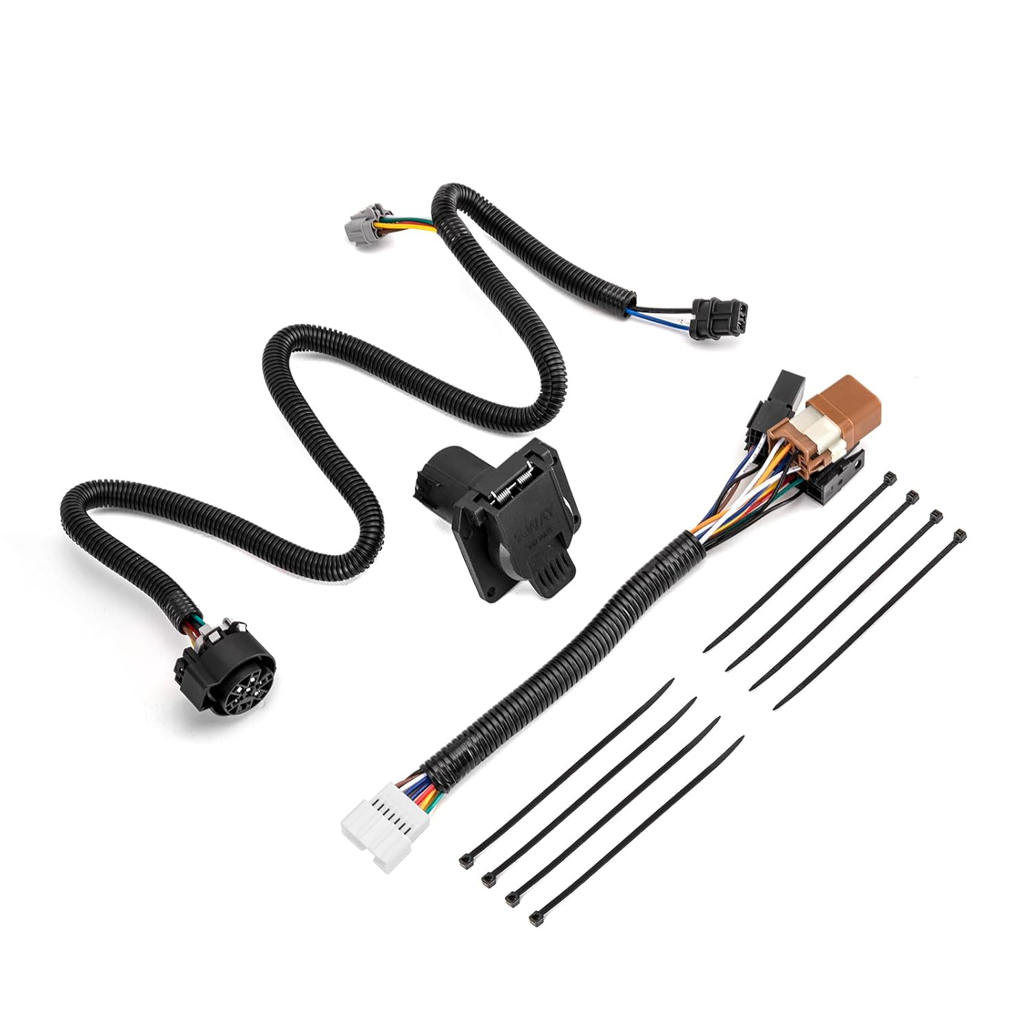 Wsays 7-Way RV Blade Trailer Wiring Harness Plug & Play Compatible with Nissan Xterra 09-13 Fit Pathfinder 05-12 Fit Frontier 05-25 Fit Suzuki Equator 09-12