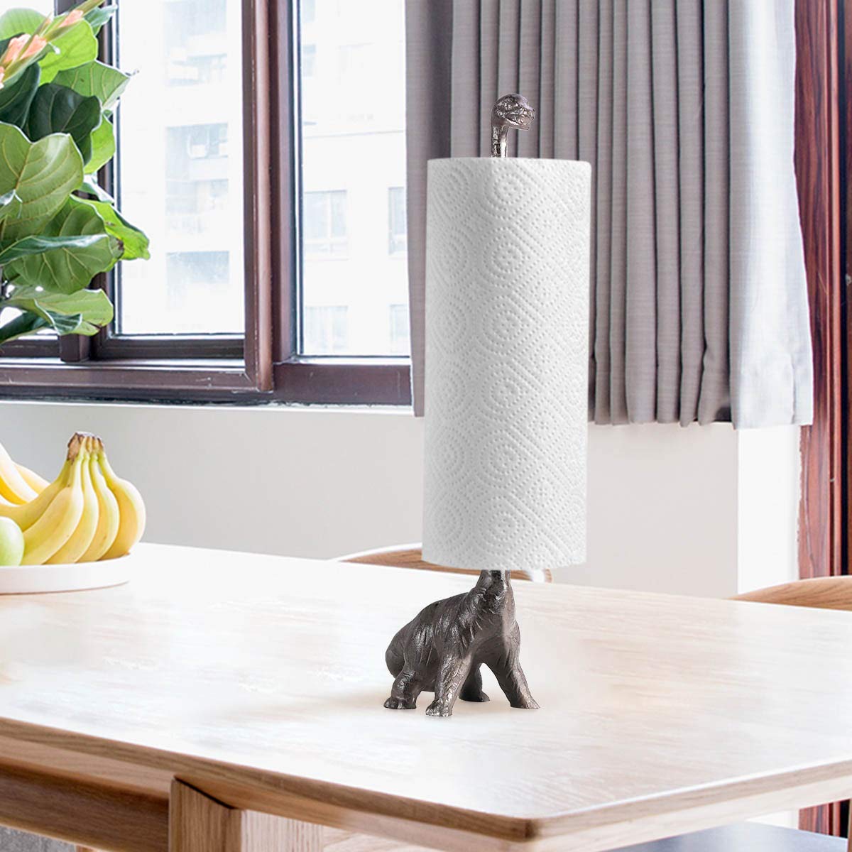 Metalowy dinozaur ręcznik papierowy metalowy kuchenny ręcznik stojak na ręcznik papierowy ręcznik blat blat vintage dinozaur houseWares