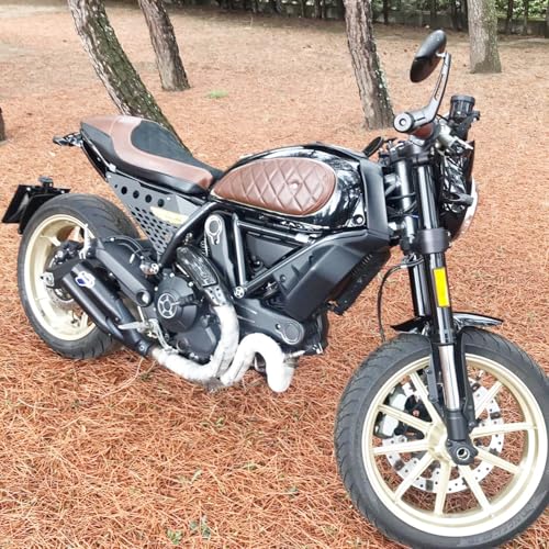 Motorradzubehör Aluminium Side Mid Rahmen Cover Panel Schutzfolie Verkleidung für Scrambler Sixty/Desert Sled/Vollgas/Urban Enduro (Schwarz)