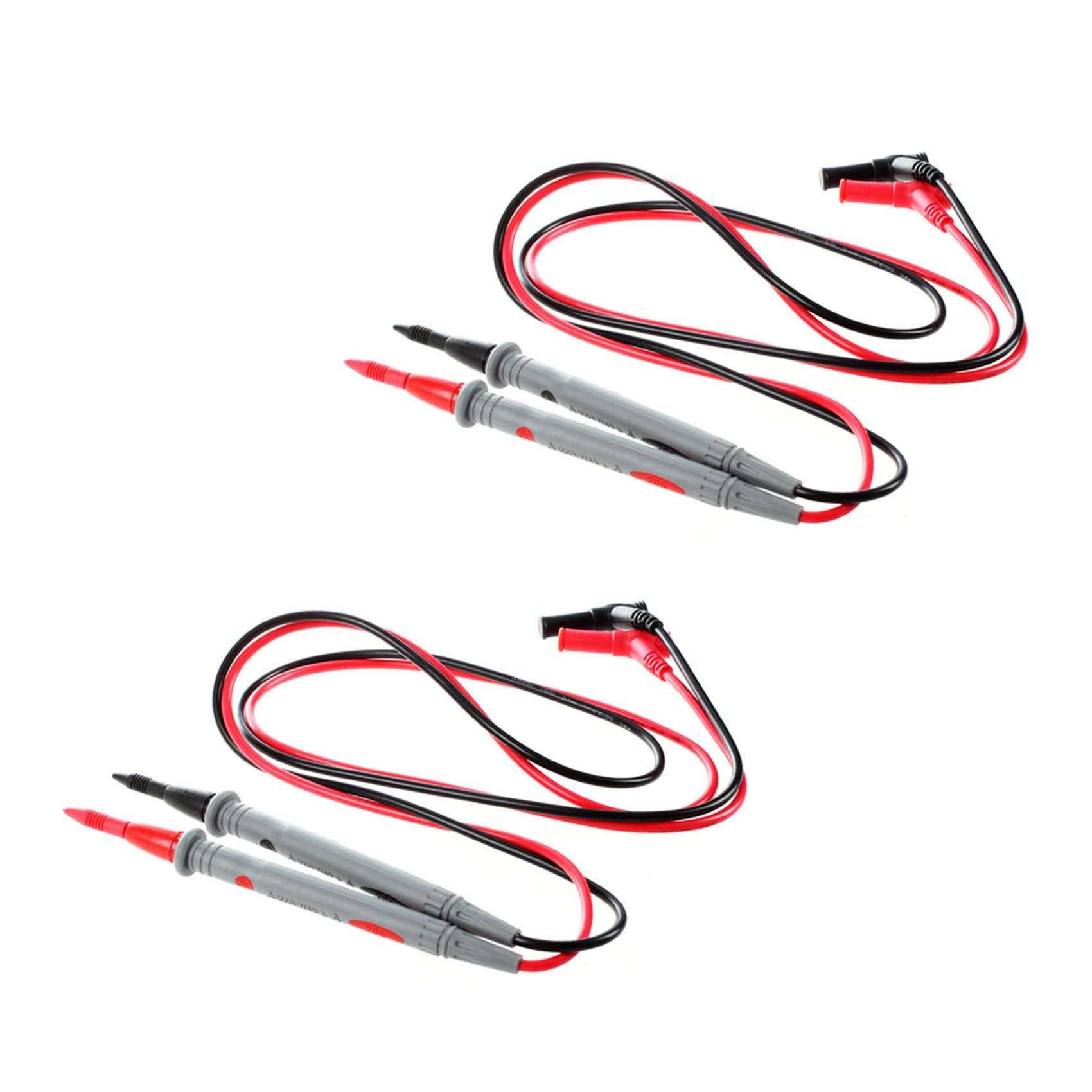 Jnchdghwa Red & Black 2 Pair Digital Multimeter 1000V 20A Universal Test Lead Cable Probe Red+Black