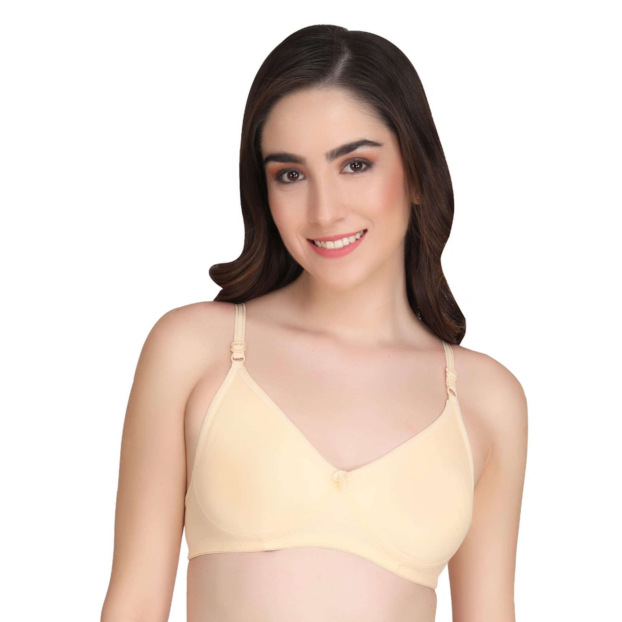 liigne Women Non Padded Bra - Made of Pure Cotton Full Coverage Non Wired Soft Cup for T-Shirt Saree Dress and for Everyday-picture-15