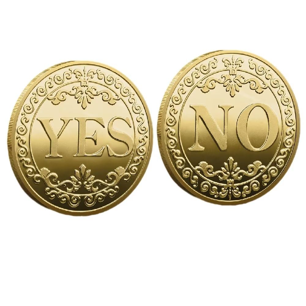 YIQILAFADA Yes No Decision Maker Challenge Coin Divination Coin Lucky Coin