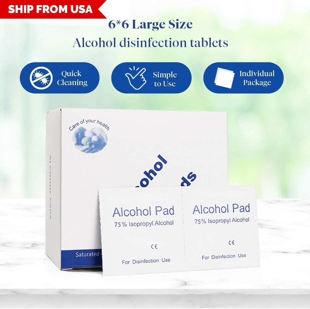 Buy Alcohol Prep Pads, 75 Alcohol Disinfectant Cotton Slices, 100 Pcs