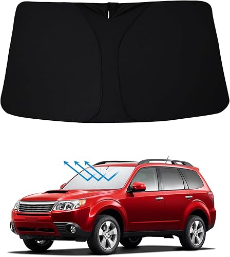 BESTVIEW Parasol para parabrisas delantero compatible con Subaru Forester 2015-2018, parasol reflectante plegable para ventana delantera del