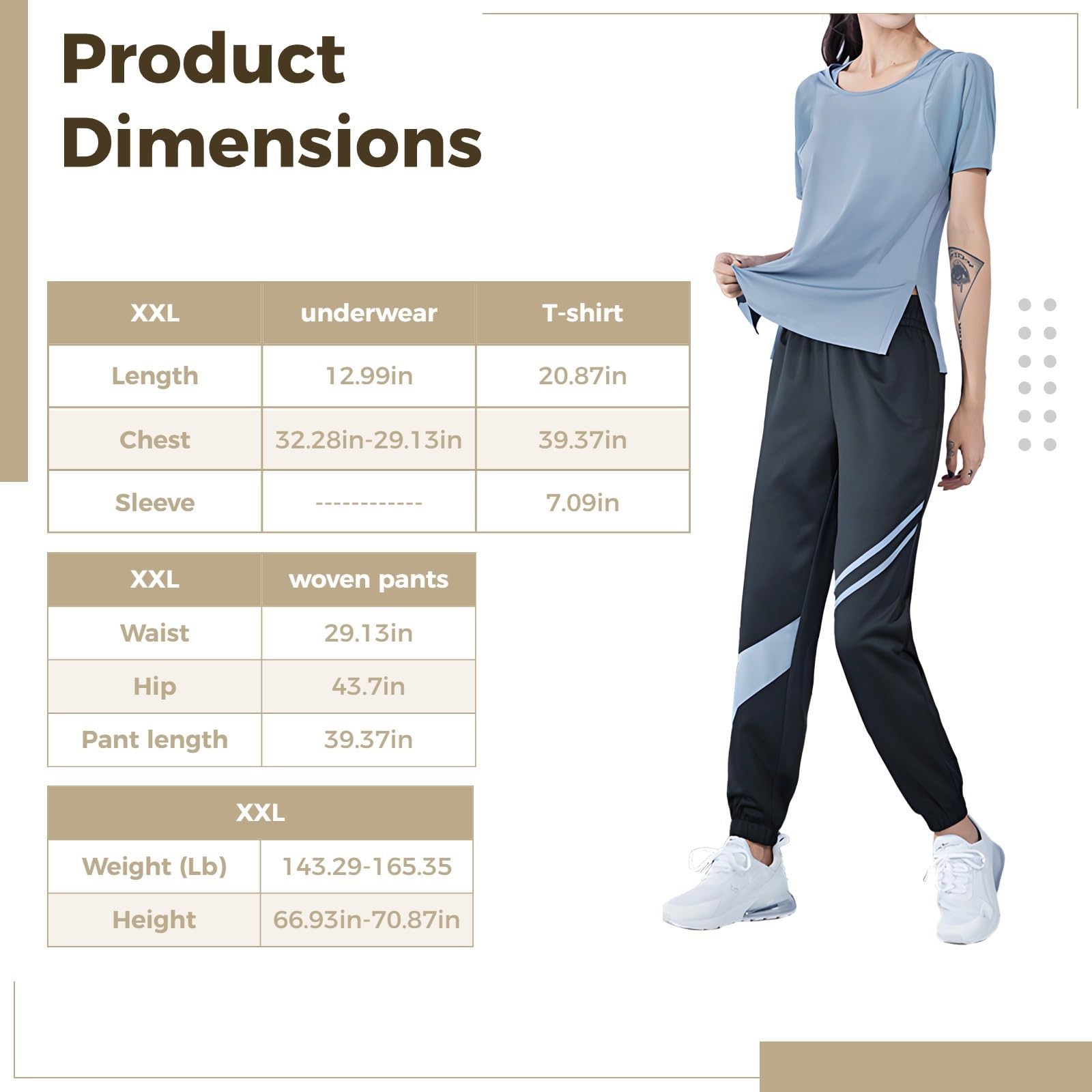 Conjunto de entrenamiento de 3 piezas para mujer, incluye brasier deportivo, parte superior y leggings, y diseño negro, tela transpirable de poliéster y elastano, talla XXL