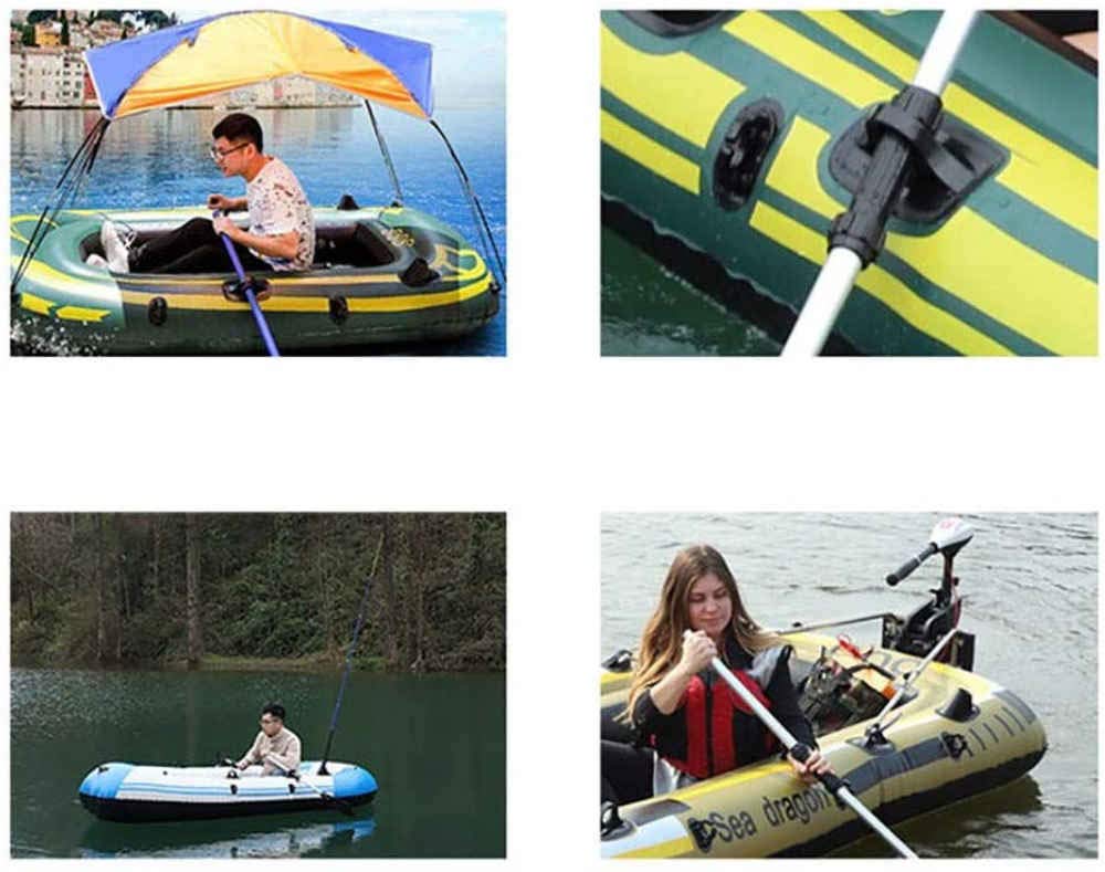 Kayak hinchable para 5 personas con remo y bomba de aire, diseño plegable, carga máxima de 400 kg, ideal para aventuras al aire libre