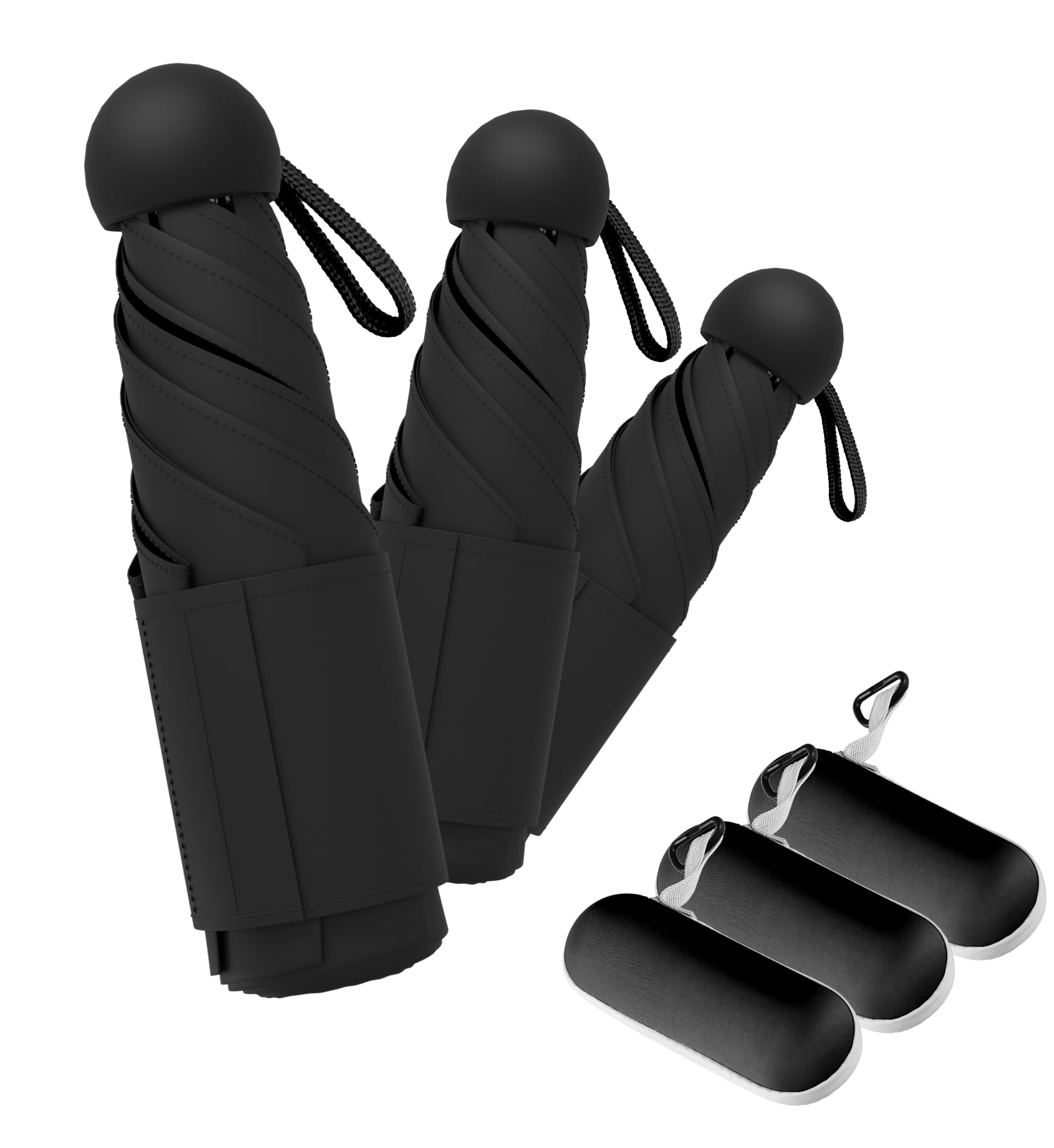 LILAC Travel Mini Umbrella Compact Small & Lightweight, UV Rain Protection, Pocket-Sized Folding Umbrellas with Quickdraw & Case for Men Women & Kids