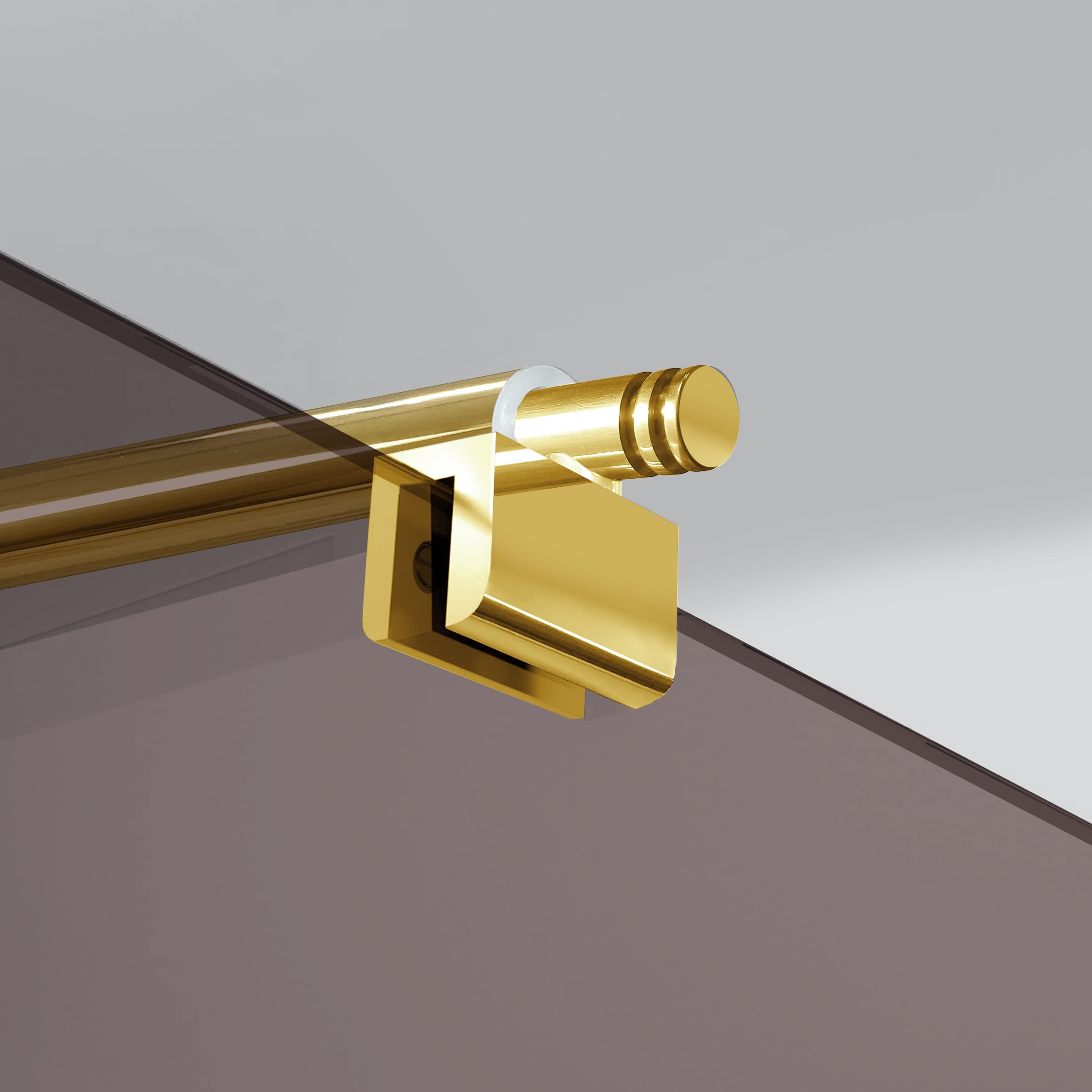 Aqua Roy Gold - Modèle Marbre Doré - Taille 90 Cm à Partir De 70/80/90/100/110/120 - Paroi De Douche En Verre Transparent De 8 Mm Avec Motif Sablé Nano-revêtement (90 X 195 Cm