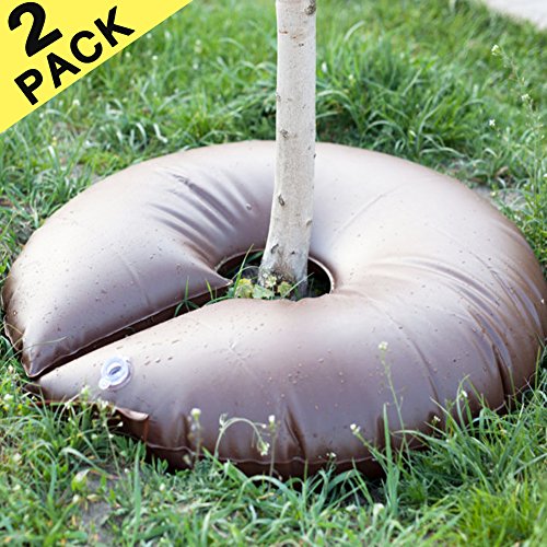 TOP Quality 2-Pack Tree Watering Bag / Tree Watering Ring 15 Gallon , Extremely Sturdy PVC Watering Bag for Tree and Shrubs Slow Release Irrigation for 4-6 Hours (2, 15 Gallon)