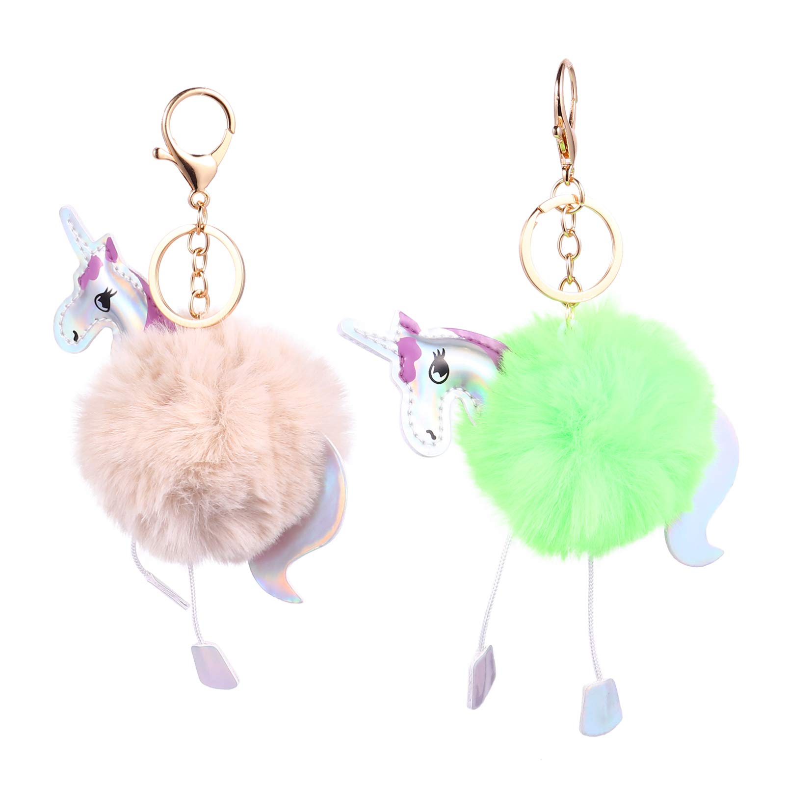 OKUMEYR 1Set Plush Unicorn Keychain Cute Keychain Pendants for Bags Soft Plush Present for Friends and Family Stylish and Lightweight Key Chains