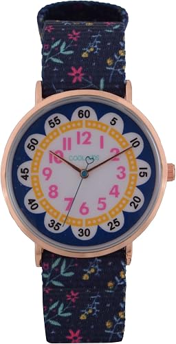 Cool Kids Wildflowers Watch [Rosegold & Navy Blue]