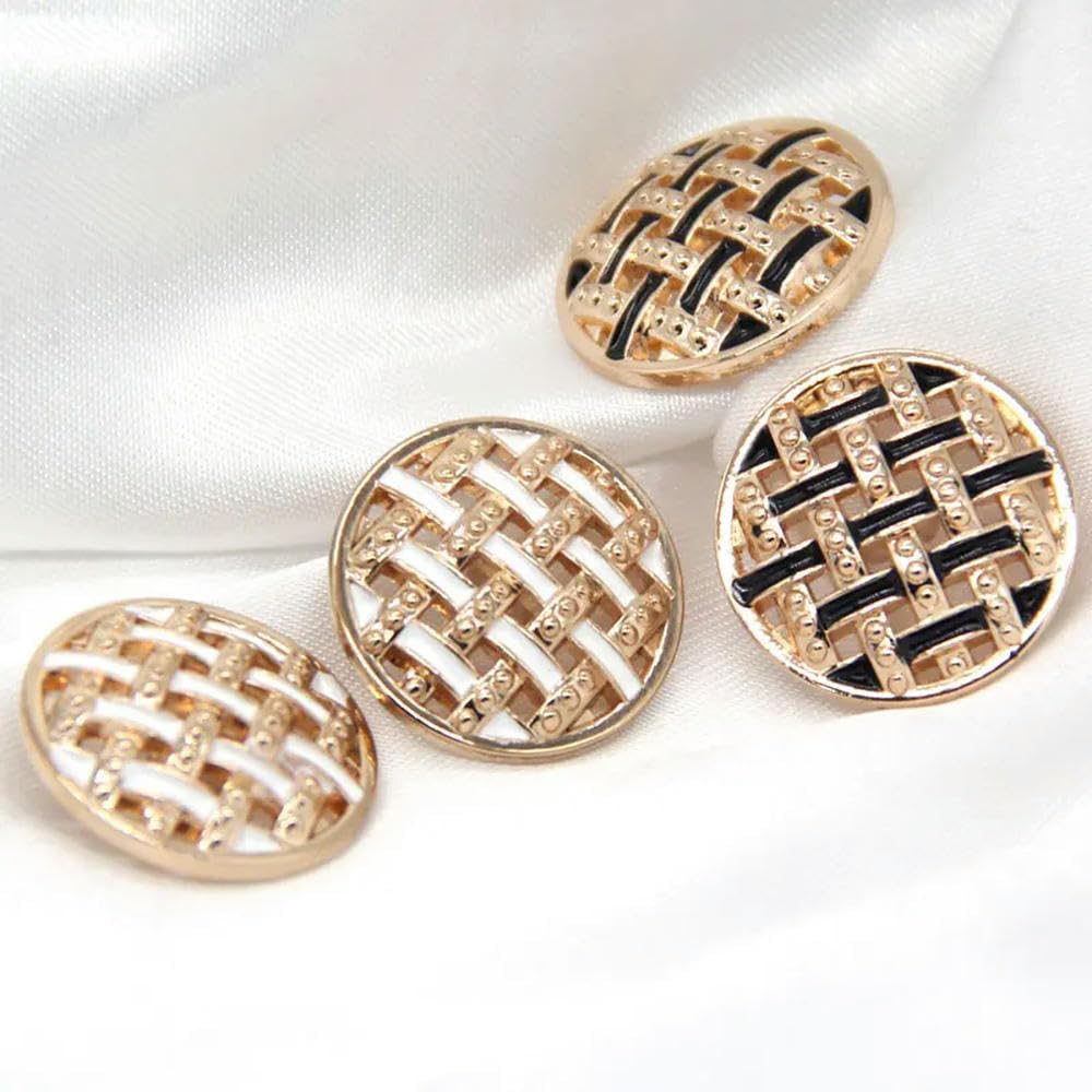 Boutons ronds à tige en métal doré de 15/20/25 mm for manteau