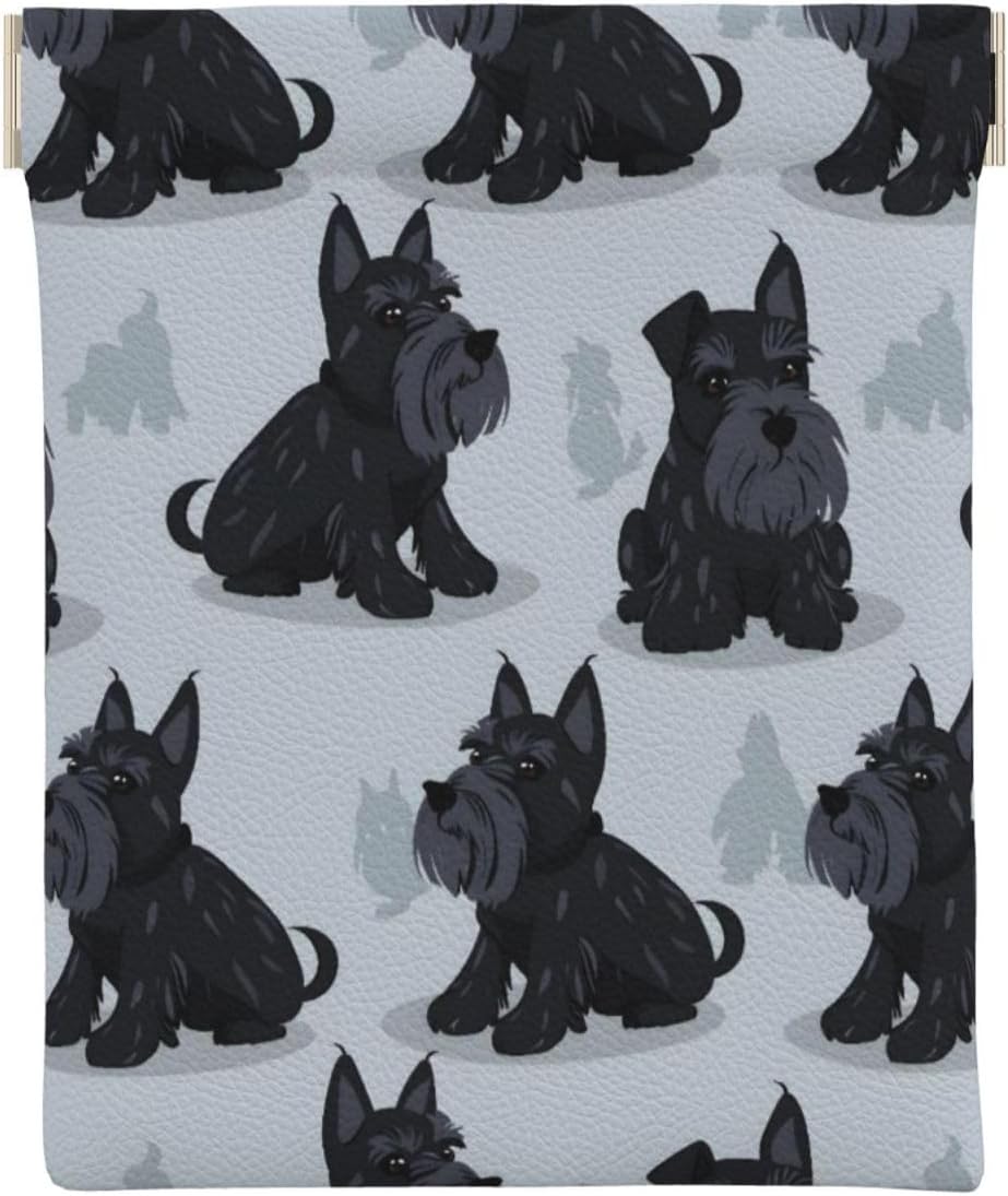 Black Scottish Terrier Cute Small Mini Coin Change Purse For Women Squeeze Coin Purse Lipstick Ring Pouch