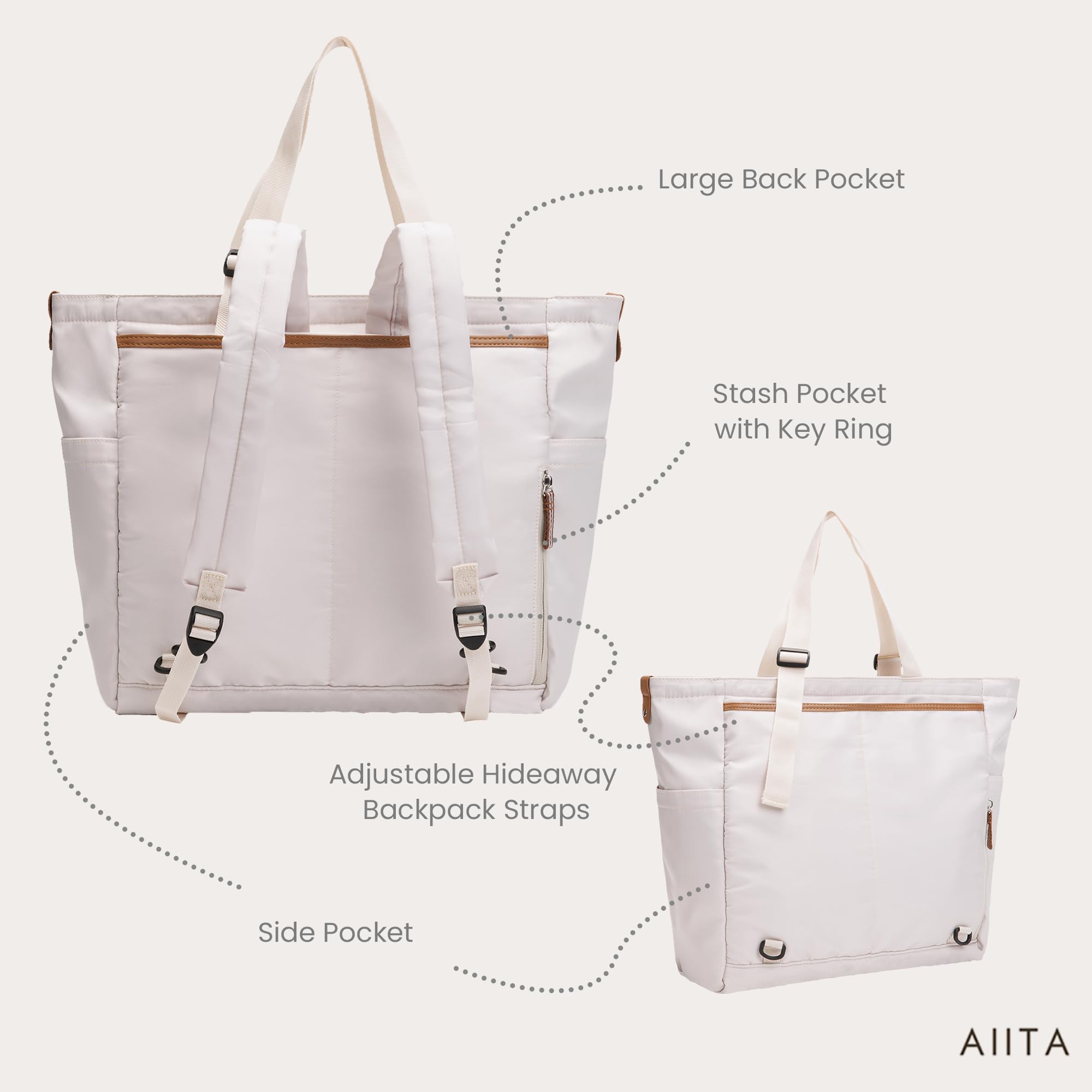 Bolsa de pañales con cambiador, elegante bolsa de pañales para mamá y papá, mochila de viaje convertible, bolsa de pañales de maternidad, bolsillos antirrobo, artículos esenciales para recién