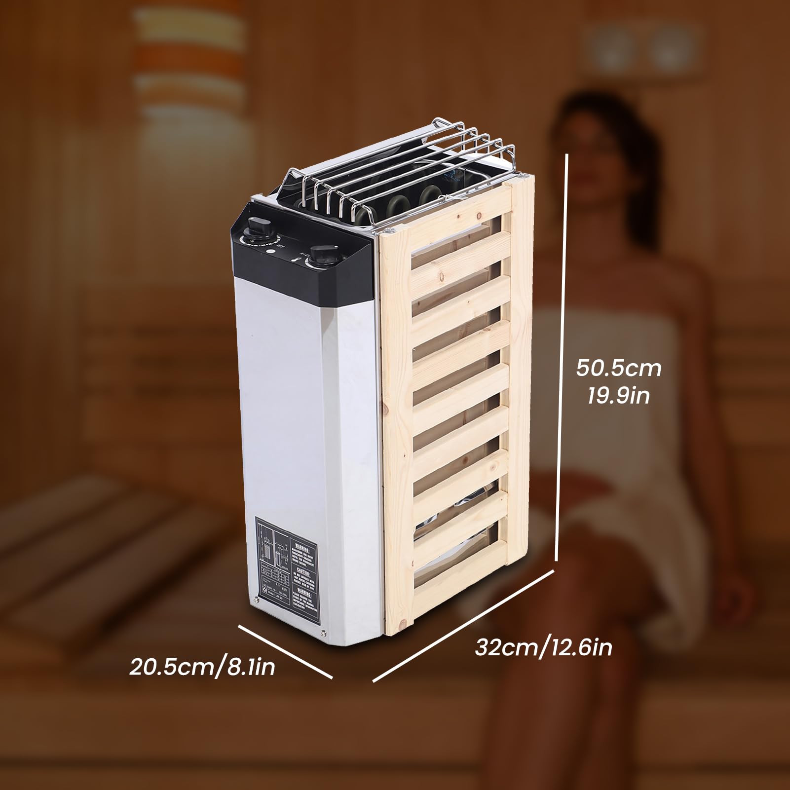 Estufa de Sauna de Acero Inoxidable Tipo Control Interno de 3KW, Equipo de calefacción de Sauna Multifuncional, Herramienta de calefacción para Sala de Sauna de 220V
