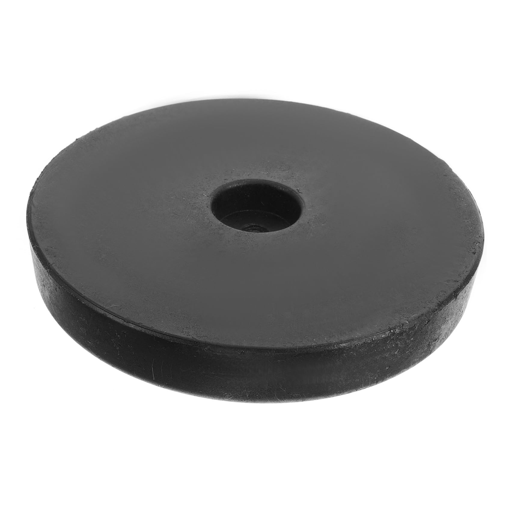 POPETPOP Base Lampada da Tavolo Rotonda Nera in Plastico e Iron Sand
