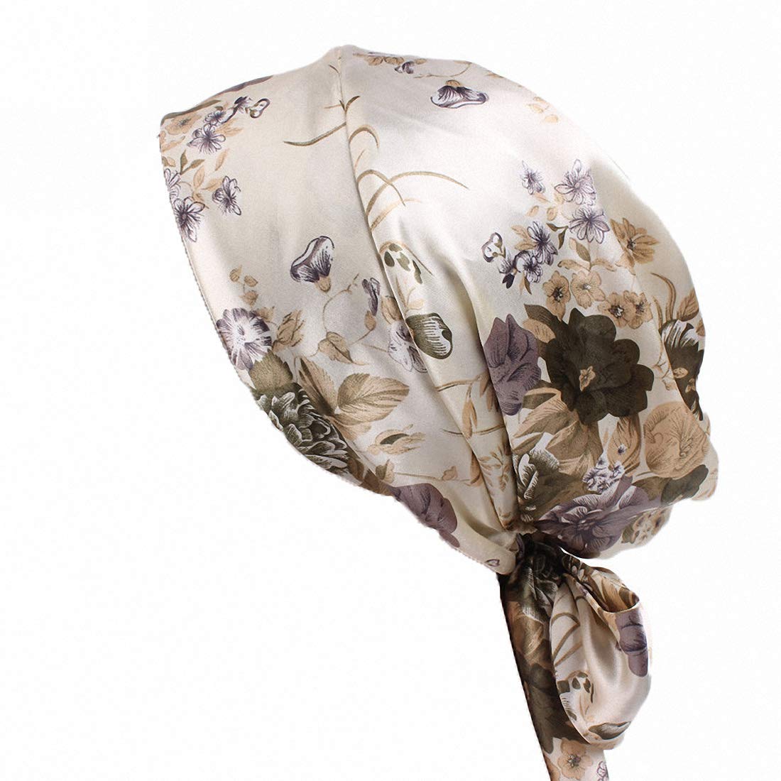 Ulalaza Women's Style 1-6 Chemo Headwear Turbans Long Hair Head Scarf Headwraps Cancer Hats Sleeping Hats Flat Cap Sleep Traceless Bonnet Cap Night Hat Natural Hair Curly Head Cover For