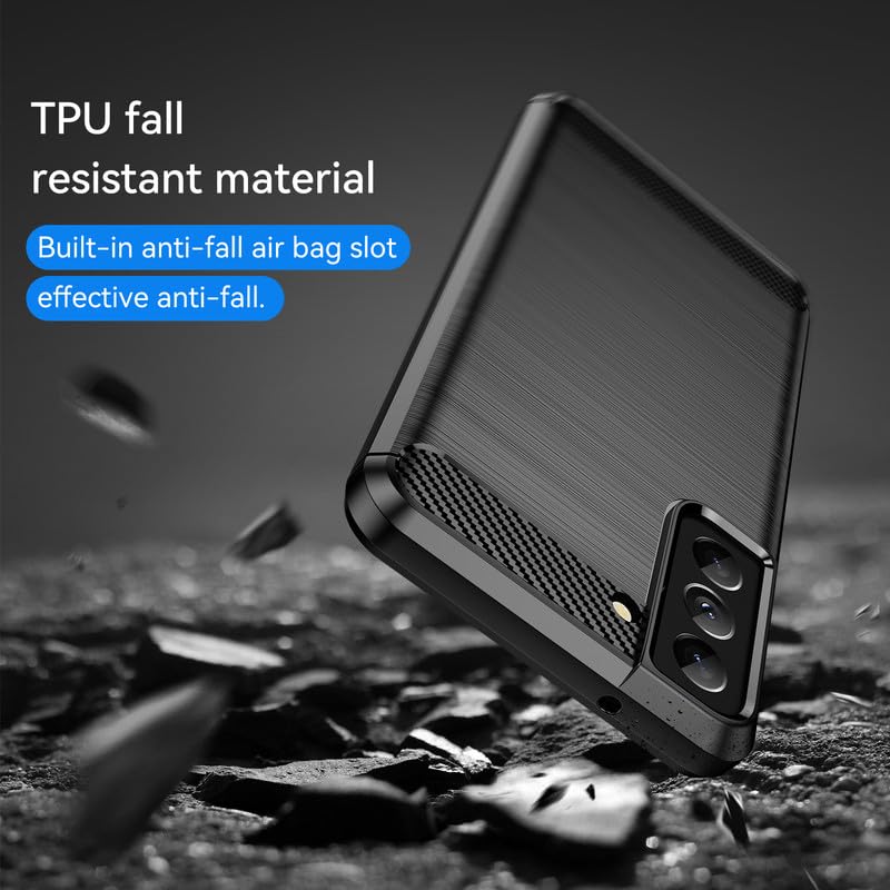 Image of Hybrid Carbon Fiber Back Case for Samsung Galaxy S21 FE (Black)