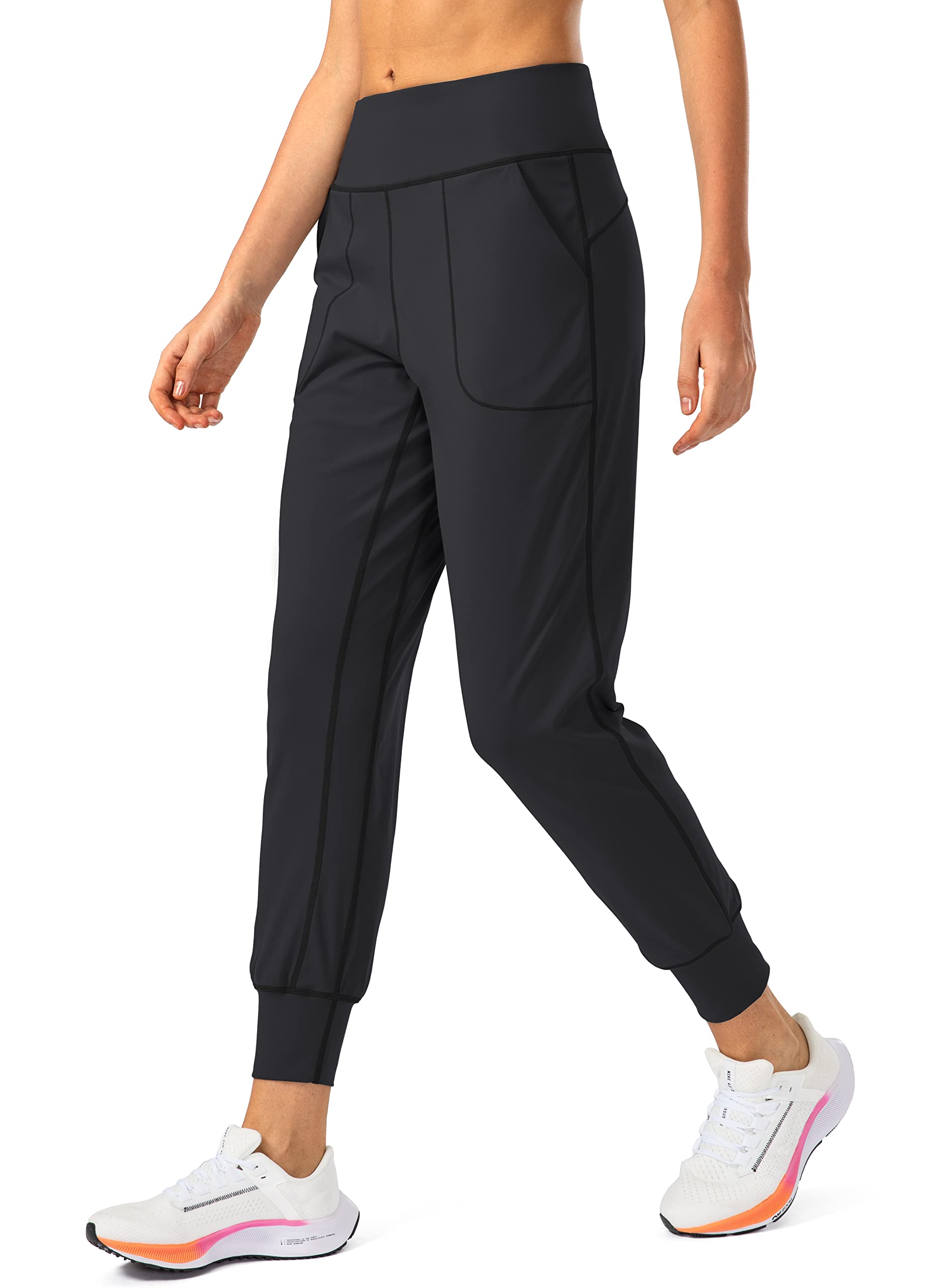 SoothfeelWomen's Joggers with Zipper Pockets High Waisted Athletic Workout Yoga Pants Joggers for Women