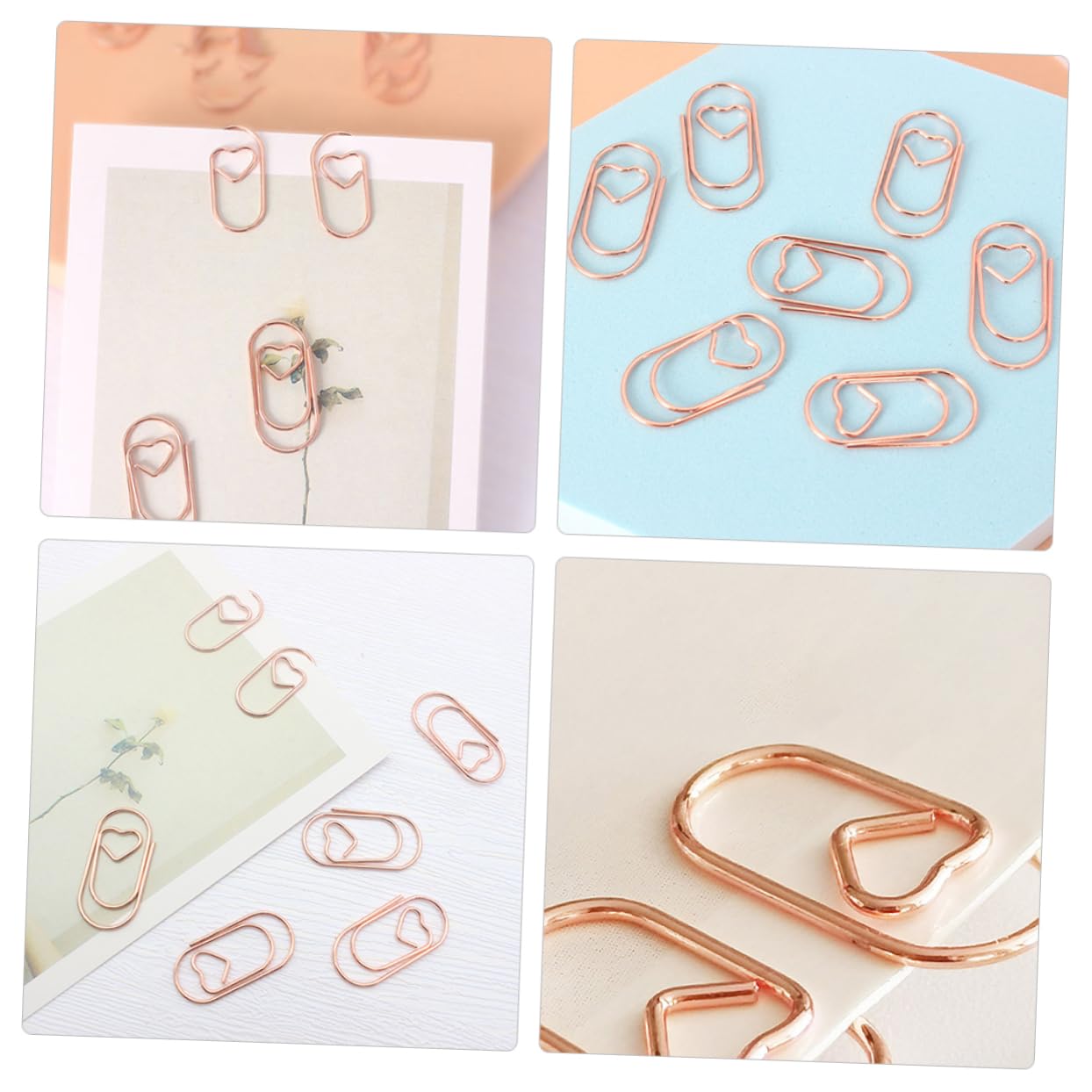 Gadpiparty 4 Set Graffette Metalliche Fermagli Per Carta Carbonio Forniture Ufficio Colorate E Resistenti Per Scuola E Lavoro 200 Pezzi * 4