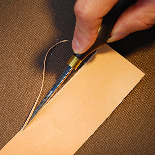 Edge Beveler Leather Edge Skiving Beveler Leather Wood Handle Craft Edge Cutting Tool, 4mm/6mm/8mm/10mm Optional(8mm