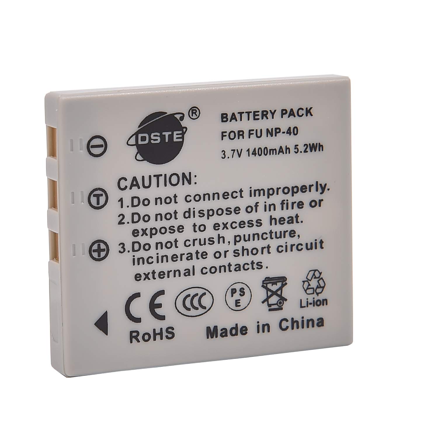 Kit Batterie DSTE NP-40 Per Fujifilm: 2 Batterie Li-ion 1400mAh + Caricatore Micro USB