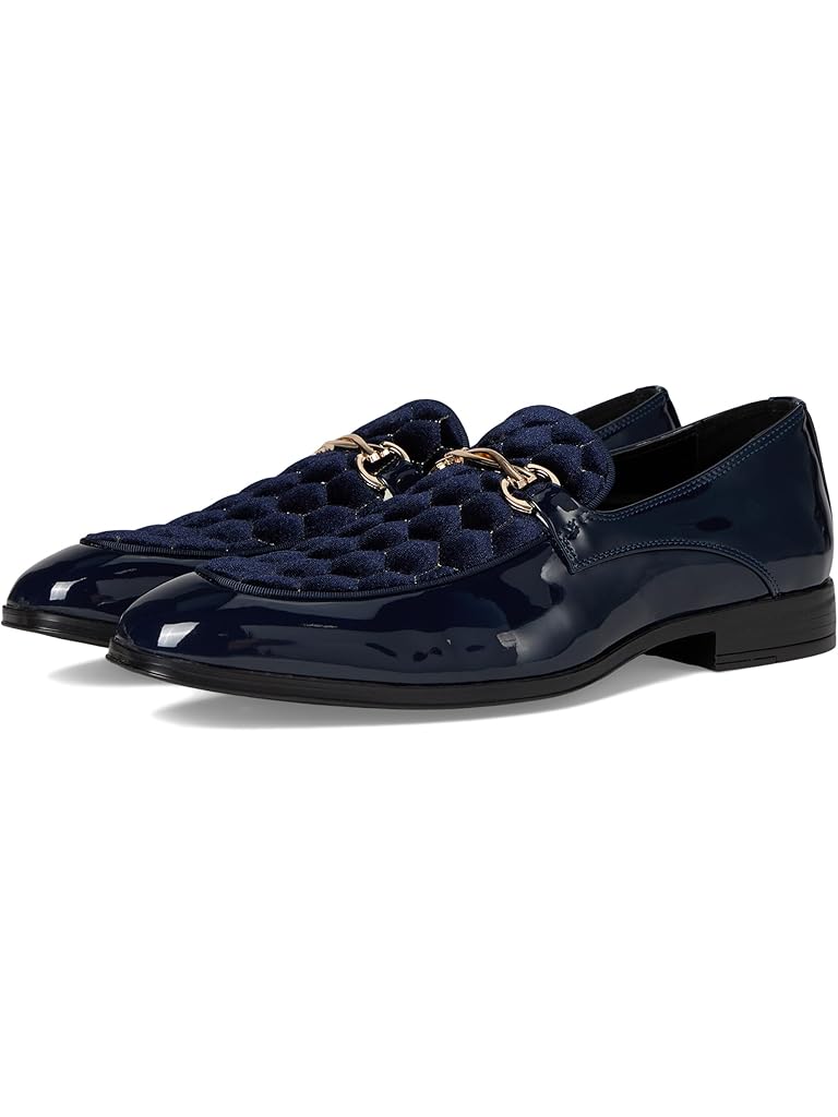 Navy Stacy Adams Sprague Moc Toe Slip-On
