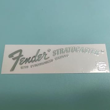 Fits For Fender ST 70S Guitar Head Logo - Metal Label DIY Electric Guitar Logo Stickers - Tearable Film Silver