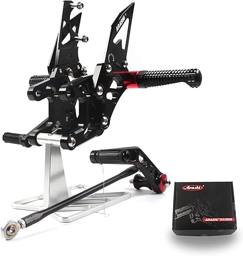 Miniatura 11 de Arashi (Versión 2.0) Estribos traseros ajustables para Honda CBR1000RR 2004-2007 / CBR600RR 2003-2005 2006 Accesorios para motocicleta Piezas