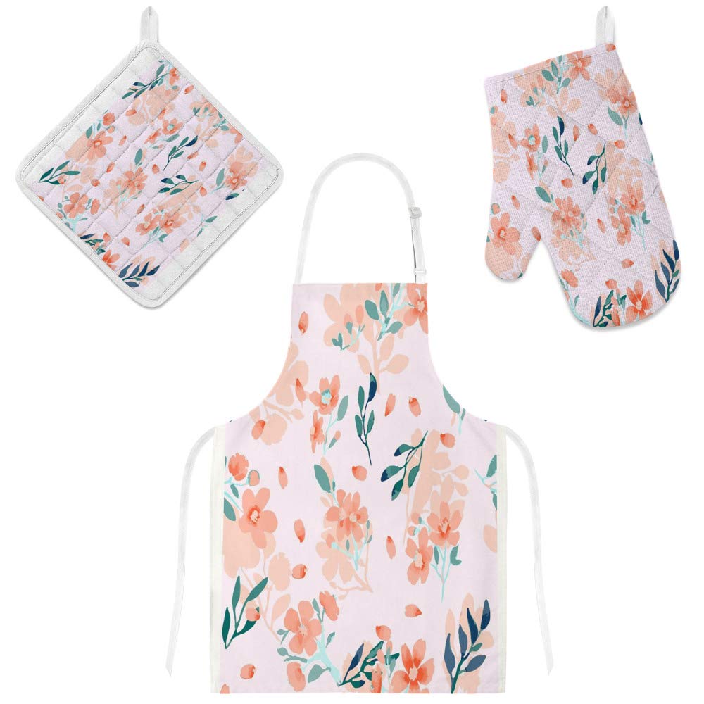 Tablier de cuisine réglable floral pour cuisiner en toute sérénité