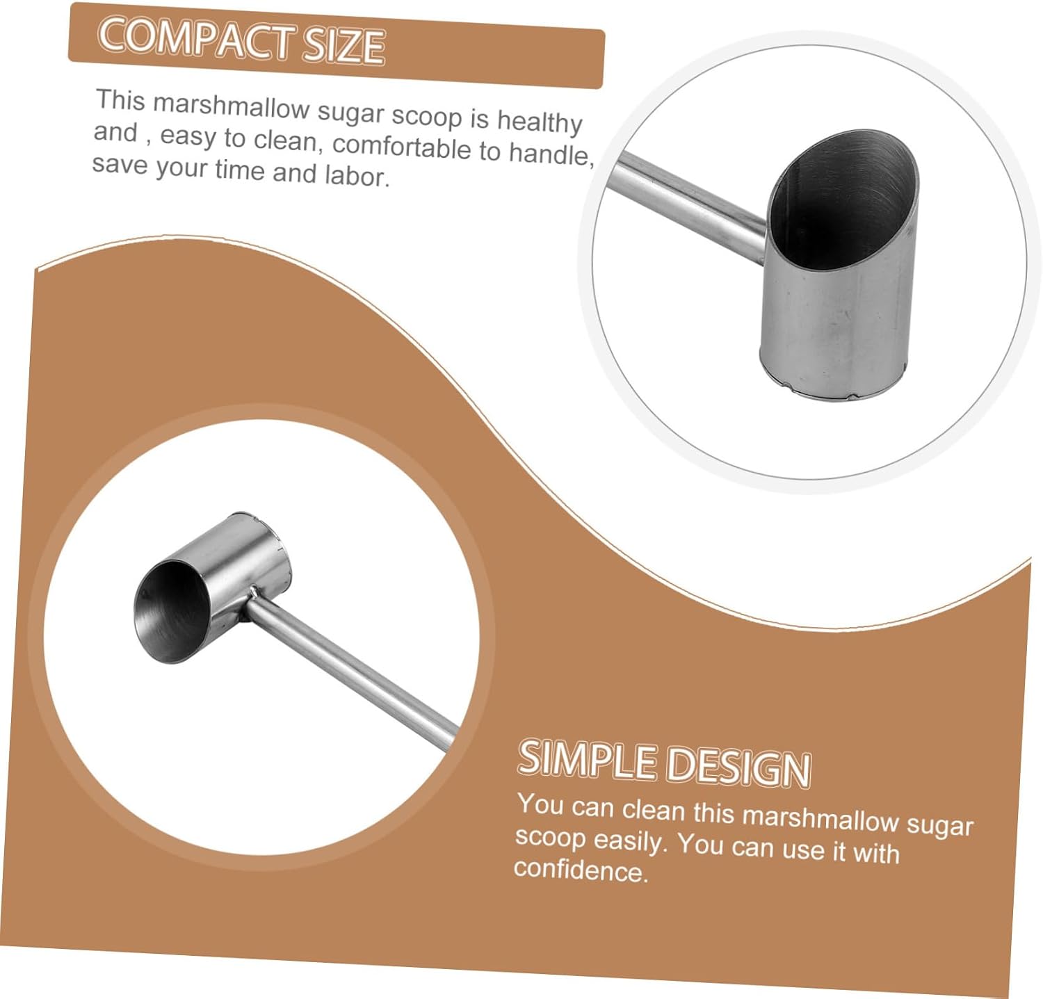 Cabilock Sturdy Stainless Steel Marshmallow Scooper Professional Sugar Spoon for Candy Machines for Household Use and Easy Cleaning Portable and Versatile Candy Scoop