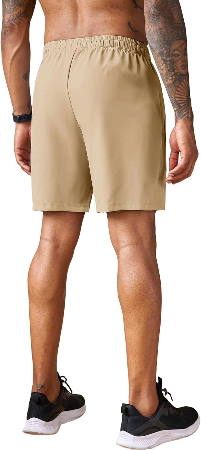 COOFANDY Men's 2 Pack Workout Gym Shorts 7 Inch / 5 Inch Athletic Shorts Lightweight Casual Jogger Short with Zipper Pockets - Image 3