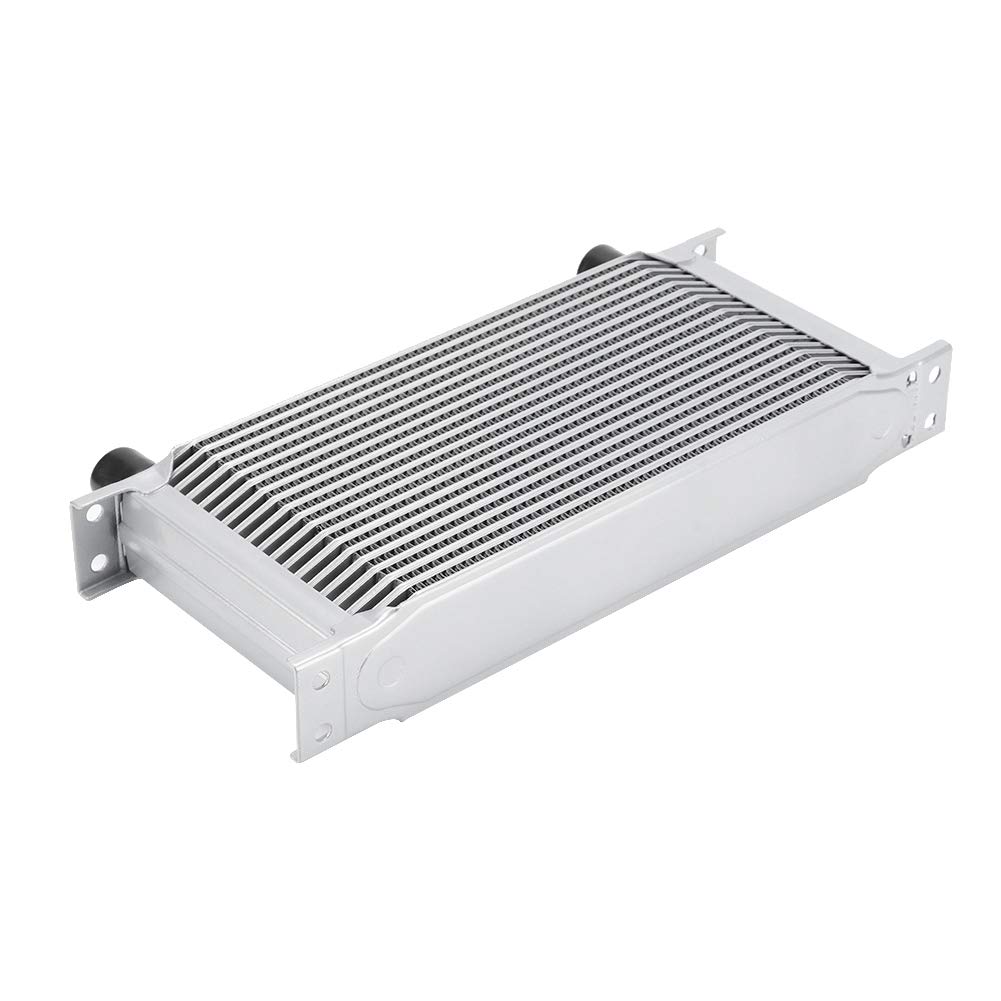 Uniwersalny aluminiowy silnik transmission Oil Cooler 19 Row Stacked Plate Transmission Engine Cooler Compatible with British Model Silver
