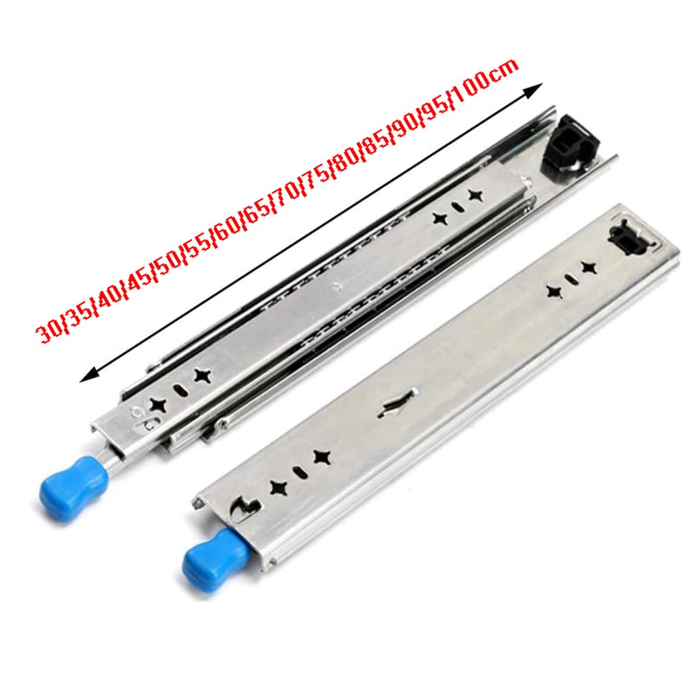 Guide per Cassetti per Impieghi Gravosi Bloccaggio A Due Vie più Sicure per Evitare Cadute Peso del Cuscinetto 120 kg,Silver-450mm