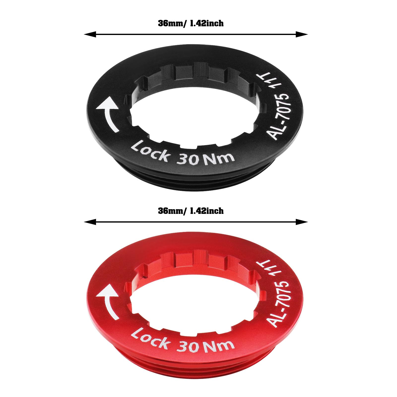 Amazon.com : eMagTech 2PCS 11T Cassette Lock Ring Aluminium Alloy
