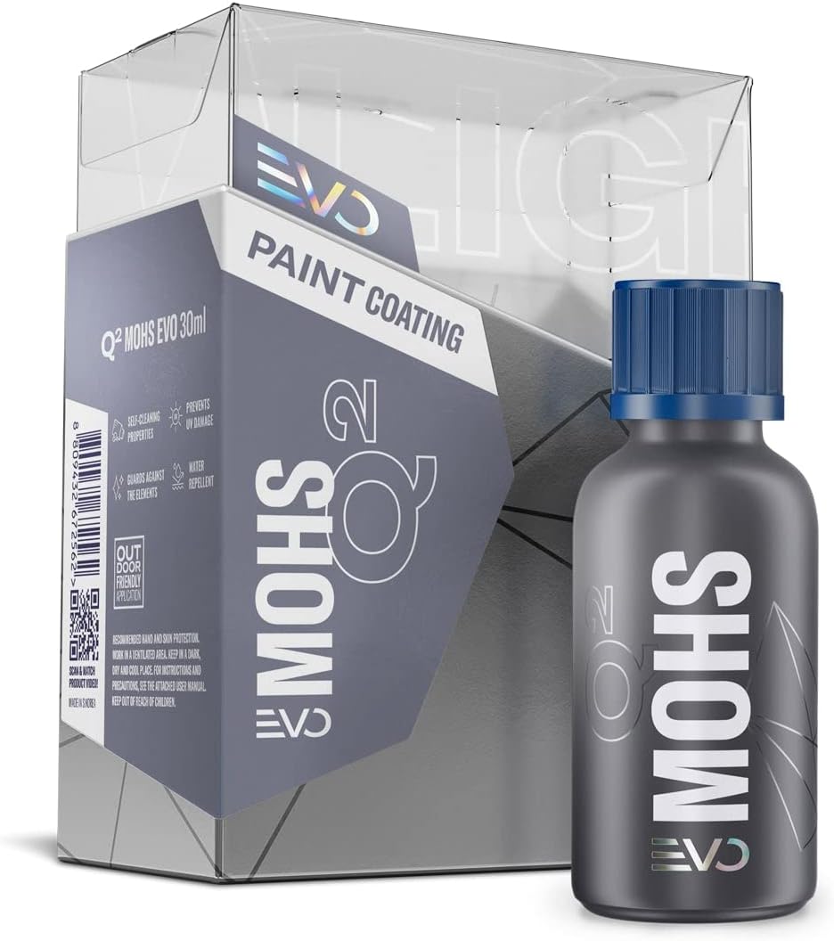 MOHS EVO Ceramic Coating for Cars High Gloss and Super Slick 30ml | Professional SiO2 ceramic coating delivers deep gloss and up to 3 years of hydrophobic UV protection — single-layer DIY.