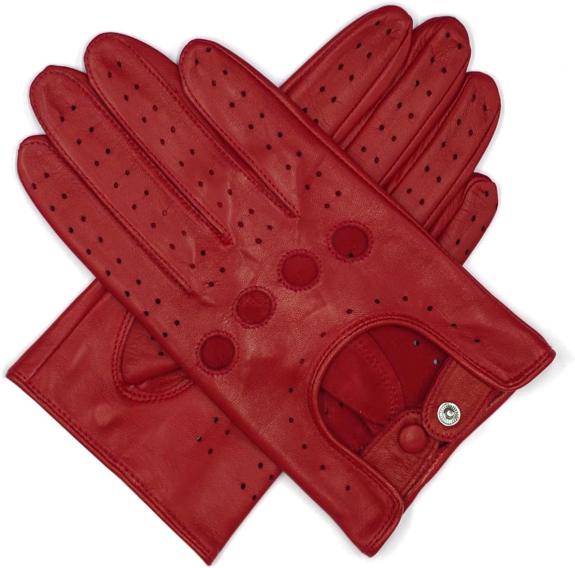 Harssidanzar Leather Driving Gloves For Women's,Summer Lambskin Unlined Ladies Driving Gloves GL009 - Image 2