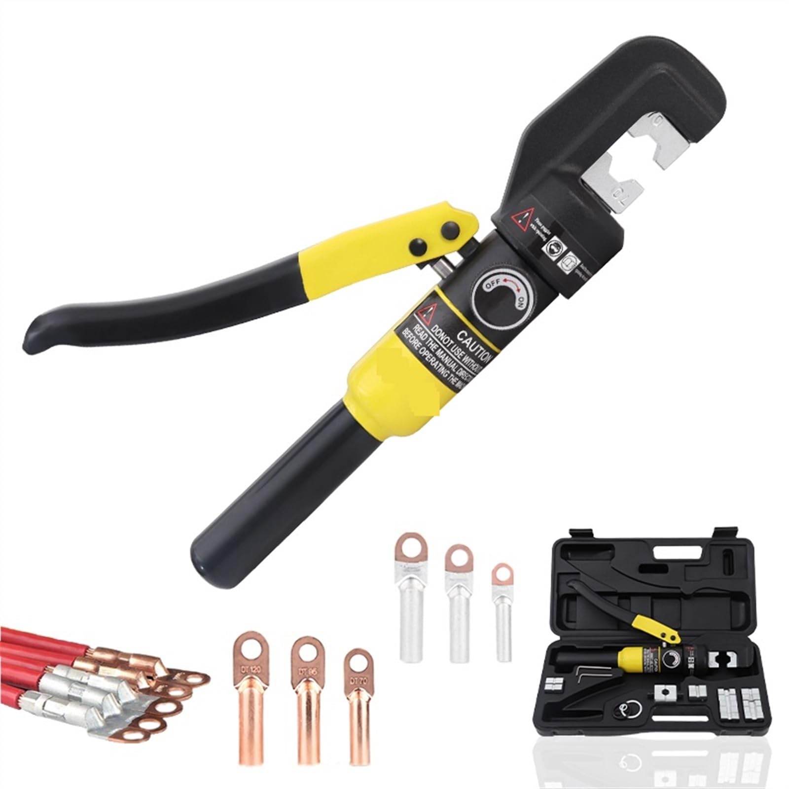 Herramienta de prensado hidráulico, alicates de prensado de terminales de Cable, herramienta de compresión hidráulica, rango de 4-70mm², presión 6T herramienta hidráulica