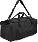 125L Extra Large Gym Duffle Bag for Men Women with Shoes Compartment Shoulder Strap Heavy Duty Tactical Duffel Bag Weekender Overnight Trip Big Sports Team Equipment & Workout Bag, Black